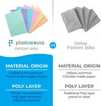 Pink Disposable Dental Bibs 13"x18" - 3 Ply Waterproof Tattoo Bib Sheet for Patients - Dentist or Medical Tray Cover and Nail Table Cover Supplies
