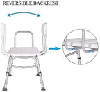 HEALTHLINE Heavy Duty Bariatric Tub Transfer Bench 400 lbs, Adjustable Tub Transfer Bench Medical Bath Shower Bench with Back and Non-Slip Seat, Gray