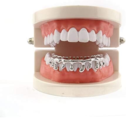 18k Gold Teardrop Bottom Grillz 6 Teeth Lower Teeth Drip Cap Grillz