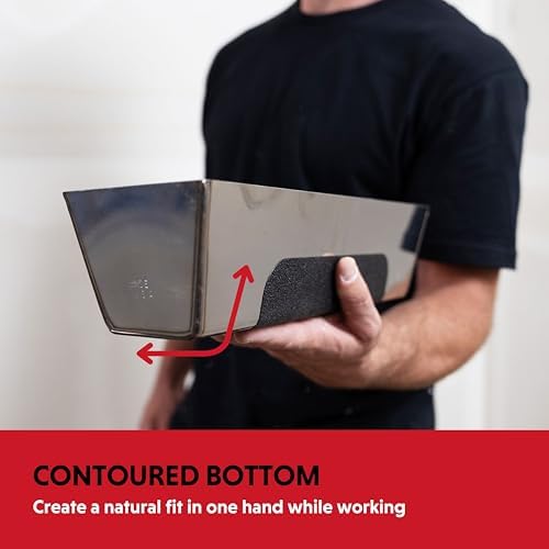 12" Non-Slip Contoured Stainless Steel Heliarc Mud Pan - Advance Equipment MFG Co. | Professional-Grade Grip for Secure Handling | Model 12HR | 100+ Years Family Owned USA Made