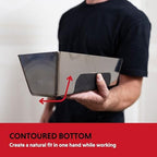 12" Non-Slip Contoured Stainless Steel Heliarc Mud Pan - Advance Equipment MFG Co. | Professional-Grade Grip for Secure Handling | Model 12HR | 100+ Years Family Owned USA Made