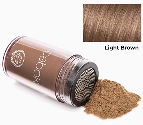 Caboki Hair Fibers for Thinning Hair – Natural Plant-Based Hair Powder for Men & Women – Instantly Thicker Fuller Looking Hair – Clean Ingredients – 30g, 90-Day Supply, Light Brown