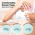 Organic Nursing Pads - 14 Washable Breast Pads for Breastfeeding, Wash Bag, Viscose Derived from Bamboo Reusable Nipple Covers for Breastfeeding Essentials, Soft & Absorbent(Pastel Touch, XL 5.5")