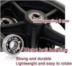 WORDFUN 2 Pcs Wheelchair Front Castor Wheels, Front Wheel Tires for Wheelchair, Black Grey, Solid Tires Front Wheel, Wheelchair Front Wheels Replacement Parts
