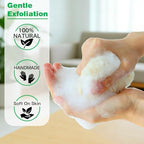pisdoplop 4" Natural Loofah Exfoliating Body Sponge Scrubber, Plant-Based Organic Loofa Luffa for Men & Women Skin Care Bath Shower Cleaning Back & Fac, Natural Sponges for Dishes, Pack of 4