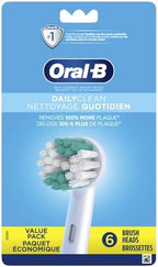 Oral-B Daily Clean Replacement Brush Heads for an Oral-B Electric Toothbrush, Pack of 6