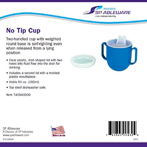 Ableware No-Tip Weighted Base Cup wth Spill Proof