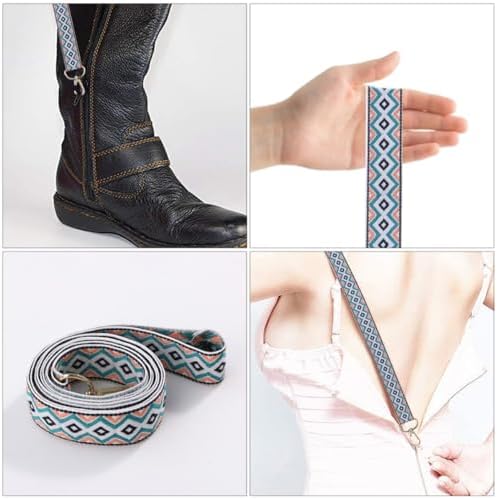 3 Pieces Zipper Puller Helper Straps for Women and Elderly, Portable Dressing Aid for Dresses and Boots, Zipper Pull Assist Tool for Travel and Daily Use