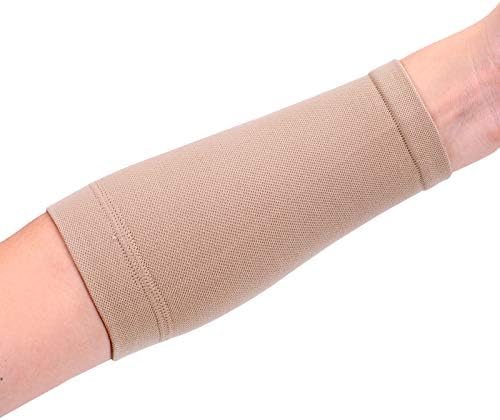 20LY 1 PCS Full Forearm Tattoo Cover Up Band Compression Sleeves Men Women (M, Beige)
