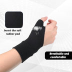 Thinp 2 Pcs Thumb Wrist Brace Arthritis Gloves for Women Men, Elastic Thumb Compression Sleeve Fingerless Wrist Support Brace for Arthritis Sports Splint Liner, Fits Left & Right Hands