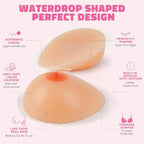 IVITA One Pair Self Adhesive Silicone Breast Forms for Mastectomy Crossdresser Prosthesis Transgender Cosplay