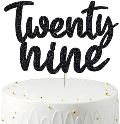 Happy 29th Birthday Cake Topper twenty nine Birthday Cake Toppers, 29th Cake Topper for Men,29 Cake Topper For Women, 29th birthday decorations,29th Birthday Cake Topper