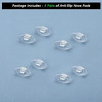 Acefrog 4 Pairs Upgraded Nose Pads for Oakley Whisker, WireTap, Half Wire 2.0, Crosshair 2.0, Square Wire 3.0; for Maui Jim Eyeglass Sunglass, Push-in Nose Piece Replacement, Anti-Slip, Clear