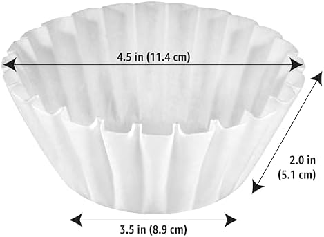 Amazon Basics Basket Coffee Filters for 1-4 Cup Coffee Makers, White, 200 Count