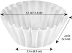 Amazon Basics Basket Coffee Filters for 1-4 Cup Coffee Makers, White, 200 Count
