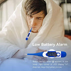 Berrcom Digital Thermometer for Adults, Oral and Underarm Thermometer for Baby and Kids Medical Thermometer with Fever Alarm Rectal Thermometer with Soft Tips