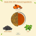 TeaNOURISH Turmeric Spice Tulsi Herbal Tea | Immunity Booster | Loose Blend of Indian Superfoods, Rich in Antioxidants | 100% NATURAL - 3.53oz/100g