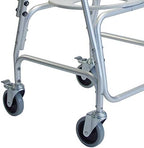 Lumex Deluxe Shower Transport Wheelchair with Footrests - Waterproof Design & 5" Wheels - 7915A-1