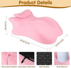 MYFAMIREA Memory Foam Ergonomic Wedge Pillow for Adults, Prone Pillow for Bed Sleeping, Reading, Memory Foam Ergonomic Cushion for Back Support, Sitting Up and Back Pain, with Removable Cover (Pink)