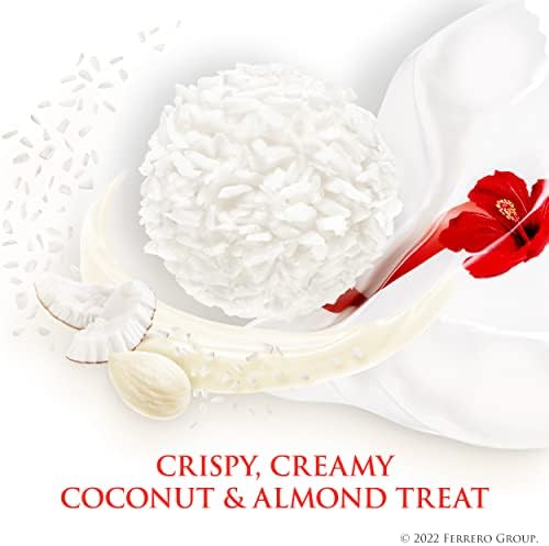 Raffaello Coconut Almond Pralines in Metal Tin Box 30 Individually Wrapped Treats, 10.6 oz