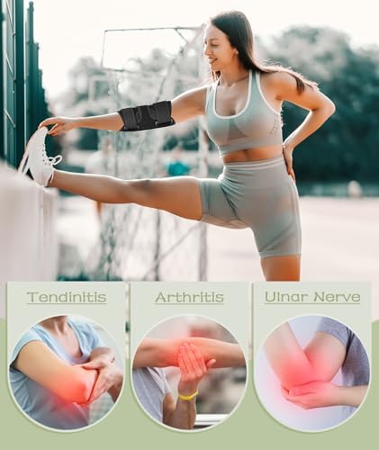 Elbow Brace for Tennis Elbow，Cubital Tunnel Syndrome，Adjustable Elbow Splint for Night Support，Ulnar Nerve Entrapment brace for men and women