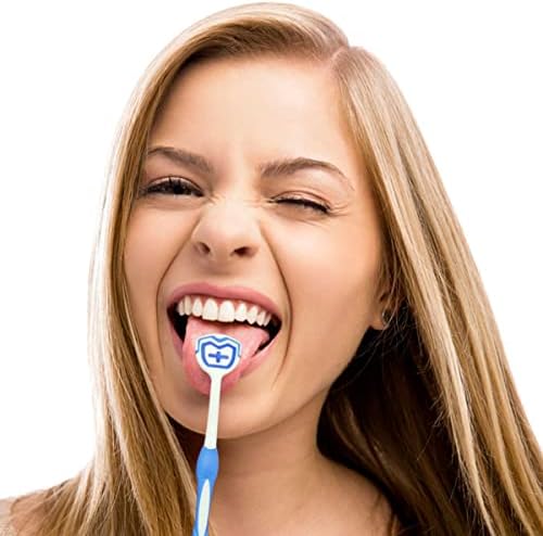 Tongue Brush, Tongue Scraper, Tongue Cleaner, Tongue Scraper Brush, Tongue Cleaner Brush, Tongue Brushes Helps Fight Bad Breath, 3 Tongue Scrapers, 3 Pack (Blue & Orange & Red)