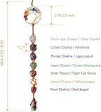 Tree of Life Hanging Chakra Stones, Crystals and Healing Stones Chakra Ornaments for Christmas Tree, Witchy Gifts, Dream Catchers and Meditation Accessories 7 Chakra Decor