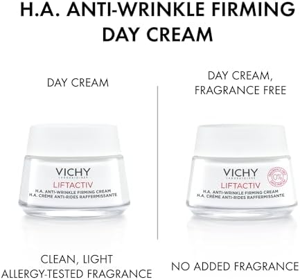 Vichy LiftActiv H.A. Anti-Wrinkle Firming Cream, Anti Aging Face Cream With Vitamin C & Hyaluronic Acid, Smoothing & Firming For Wrinkles, Visibly Plumps Skin & Improves Radiance