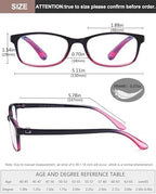 EYEURL 2 Pack Reading Glasses Blue Light Blocking Readers for Women-TR90 Lightweight Computer Reading Glasses Stylish Rectangular Frames Eyeglasses+1.25