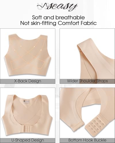 Front Closure Back Posture Corrector for Women Posture Correcting Adjustable Back Support for Women Bras Chest Shaper