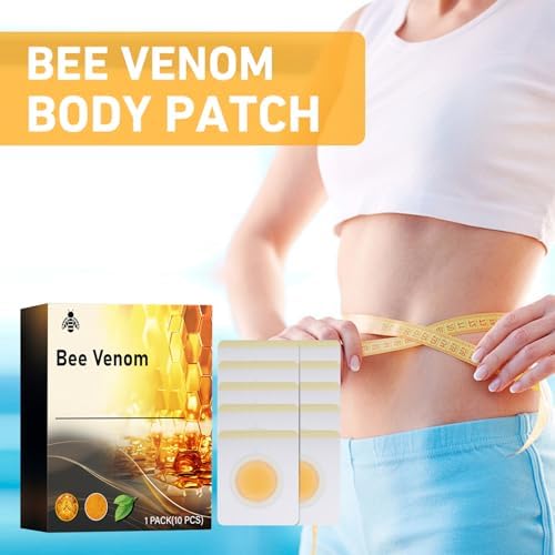 Bee Venom Patches for Belly Fat & Weight Management - 10 Patches per Pack | Natural Slimming Patch with Botanical Extracts | Easy to Use for Women & Men