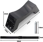 2PCS Propane Tank Holder, Gas Cylinder Wall Mounted Bracket, ABS Holder with Screws and Safety Chain Supported 4"-12", Suitable for RV Water Softener (Black)