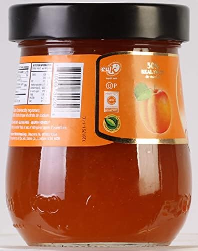 Tuscanini Premium Italian Apricot Preserves, 11.64 oz Jar (3 Pack) 50% Real Fruit | Spreadable Fruit Jam | No High Fructose Corn Syrup | No Preservatives | Non GMO | Gluten Free | Certified Kosher - Including Passover