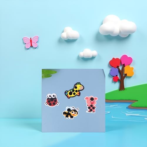 6Pcs Multicolor Forehead Stick-On Fever Kids Fast Temperature Fever Continuously Fever Temperature Monitoring Stickers Fever Stickers for Children Infants Health