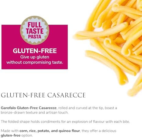 Garofalo - Premium Gluten-Free Casarecce Pasta, Italian Made, Corn, Rice, Potato & Quinoa Blend, Bronze-Drawn, Al Dente (4 pack)