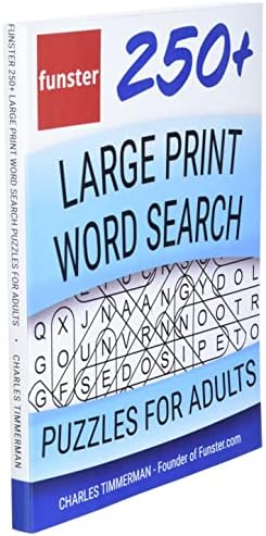 Funster 250+ Large Print Word Search Puzzles for Adults: Word Search Book for Adults Large Print with a Huge Supply of Puzzles