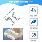 4-Pack 1MM Dental Cotton Roll Holder Clips, Autoclavable Stainless Steel Steady Grip for Dental Isolation Instruments Tools for Lab Dentist Clinics Supplies