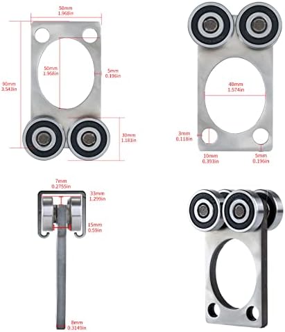 4Wheel Trolley Assembly Rollers.Bearing Trolley Assembly.The top of The Trolley has Room for Set Screws, Allowing The use of a 1-5/8" high Strut Channel