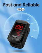 HOLFENRY JKS50BL Pulse Oximeter Fingertip- Mini Oximeter Oxygen Saturation Monitor for SpO2/Heart Rate/PI, with Auto Graph Display