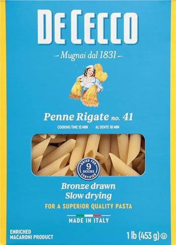 De Cecco Semolina Pasta, Penne Rigate No.41, 1 Pound