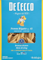 De Cecco Semolina Pasta, Penne Rigate No.41, 1 Pound