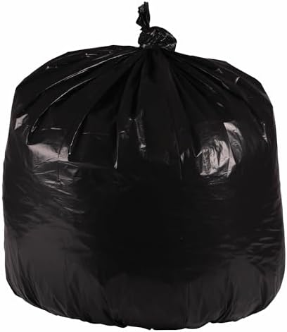 Boardwalk Recycled Low-Density Polyethylene Can Liners, 33 Gallon Garbage Bags, 1.6 mil, 33" x 39", Black, 10 Bags/Roll, 10 Rolls/Carton