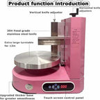 Cake Cream Spreading Coating Filling Machine | 36cm Round Cake Bread Cream Decoration Spreader and Smoothing Machine | Baking Birthday Cake Tools