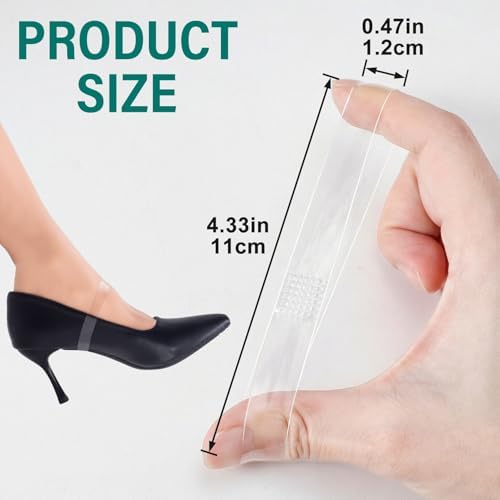 6 Pairs Invisible High Heel Shoe Straps, Transparent Elastic Anti-Loose Shoe Straps for Women, Reusable TPU Ankle Strap Shoelaces Belt for Daily, Weddings, Parties