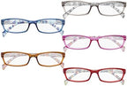 Eyekepper Stylish 5-Pack Ladies Reading Glasses Fashion Readers Women +1.75