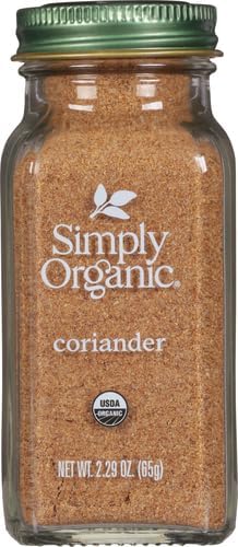 Simply Organic Ground Coriander Seed, Rich, Warm Earthy Yet Fruity Flavor, Bright Aroma, Slight Citrus Undertones, 2.29 Ounce (Pack of 2)