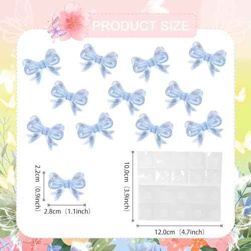 Rsstarxi 30 Pack Bow Cupcake Toppers Bow Cake Toppers Bowknot Cupcake Picks for Bow Themed Bridal Baby Shower Girls Birthday Wedding Party Cake Decorations Silver