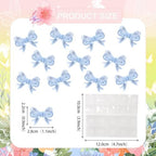 30 PCS Bow Cupcake Toppers Bowknot Cake Toppers Bow Cupcake Picks Bowknot Birthday Party Decorations Bow Cake Dessert Picks for Wedding Bridal Engagement Baby Shower Birthday Party Supplies Blue