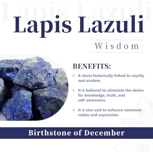 Rockcloud Cone & 7 Chakra Points Energy Generator,Reiki Healing Crystal Stone,Lapis Lazuli