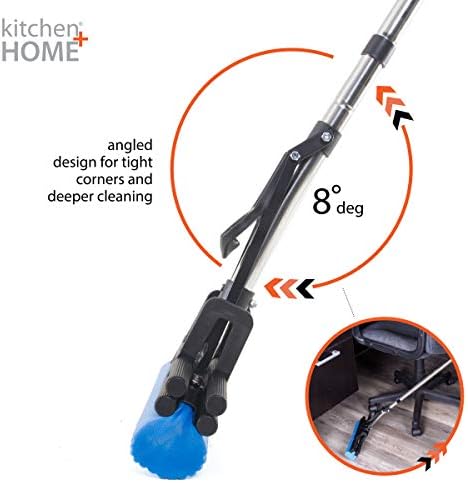 Kitchen + Home PVA Sponge Roller Mop - 11" Quadruple Roller All Purpose Floor Cleaner